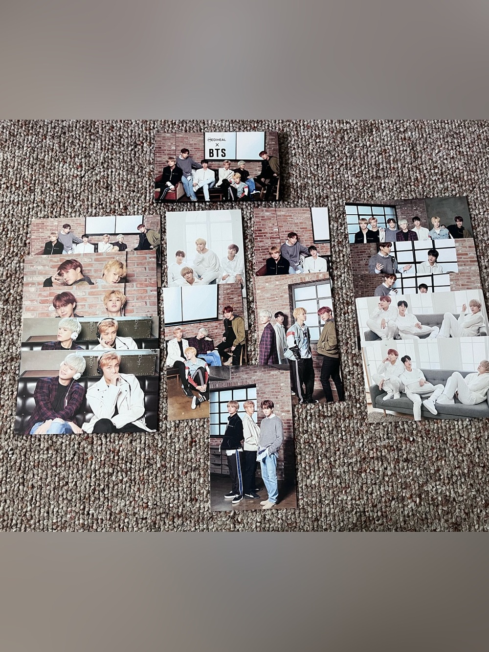 BTS Mediheal Mixed Postcards Set Of 15  New